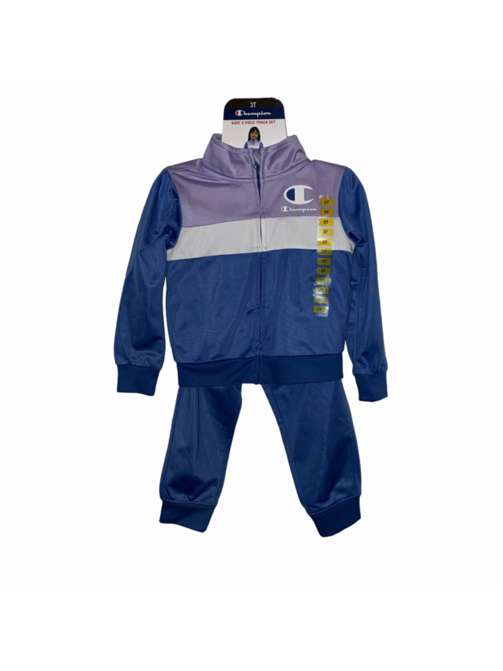 Girls Champion 2-Piece Track Set Size 3T Blue and Purple NWT